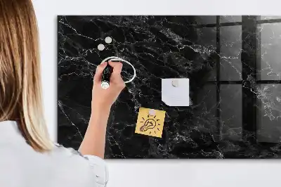 Magnettafel beschreibbar in dunkler Marmoroptik