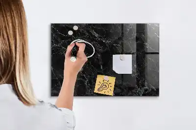 Magnettafel beschreibbar in dunkler Marmoroptik