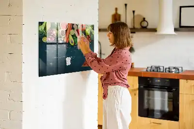 Magnettafel beschreibbar mit Motiv Gemüse auf dem Tisch