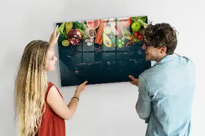 Magnettafel beschreibbar mit Motiv Gemüse auf dem Tisch