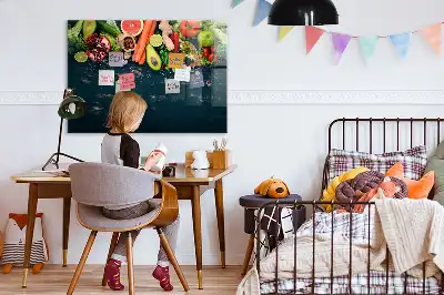 Magnettafel beschreibbar mit Motiv Gemüse auf dem Tisch