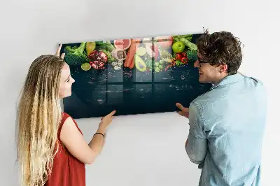 Magnettafel beschreibbar mit Motiv Gemüse auf dem Tisch