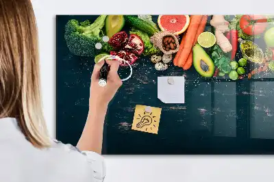 Magnettafel beschreibbar mit Motiv Gemüse auf dem Tisch