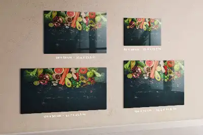 Magnettafel beschreibbar mit Motiv Gemüse auf dem Tisch