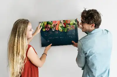 Magnettafel beschreibbar mit Motiv Gemüse auf dem Tisch