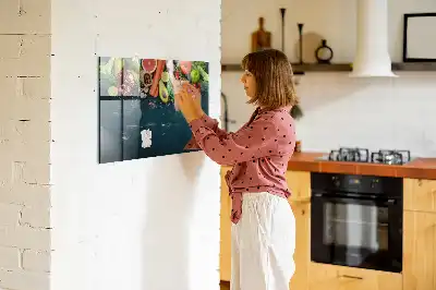 Magnettafel beschreibbar mit Motiv Gemüse auf dem Tisch