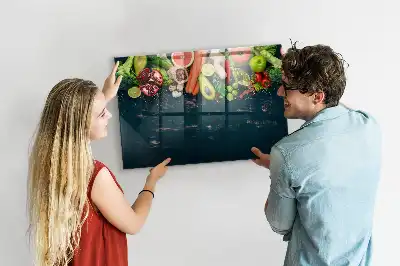 Magnettafel beschreibbar mit Motiv Gemüse auf dem Tisch