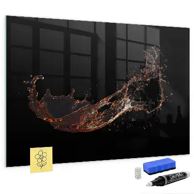 Beschreibbare Magnettafel für die Küche mit Motiv verschüttetes Getränk