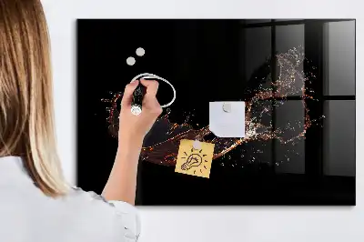 Beschreibbare Magnettafel für die Küche mit Motiv verschüttetes Getränk