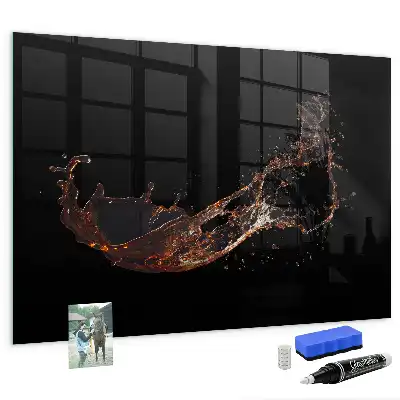 Beschreibbare Magnettafel für die Küche mit Motiv verschüttetes Getränk