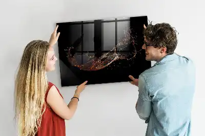 Beschreibbare Magnettafel für die Küche mit Motiv verschüttetes Getränk