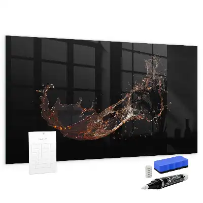 Beschreibbare Magnettafel für die Küche mit Motiv verschüttetes Getränk