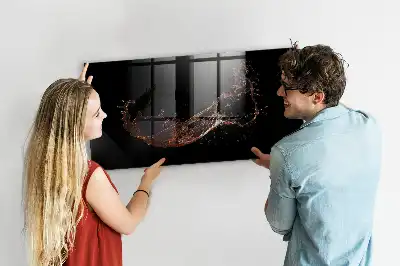 Beschreibbare Magnettafel für die Küche mit Motiv verschüttetes Getränk