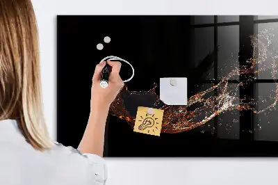 Beschreibbare Magnettafel für die Küche mit Motiv verschüttetes Getränk