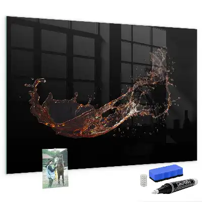 Beschreibbare Magnettafel für die Küche mit Motiv verschüttetes Getränk