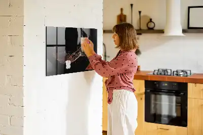 Beschreibbare Magnettafel für die Küche mit Motiv verschüttetes Getränk