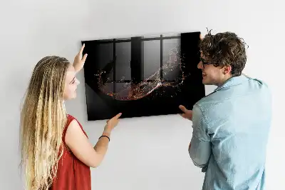 Beschreibbare Magnettafel für die Küche mit Motiv verschüttetes Getränk