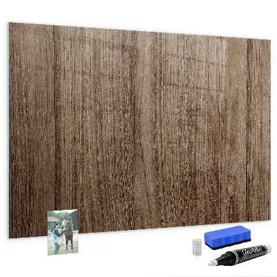 Beschreibbare Magnettafel für die Küche in dunkler Holzoptik