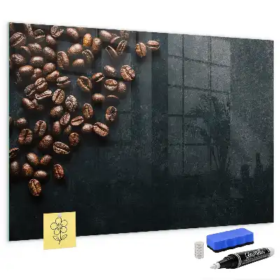 Beschreibbare Magnettafel für die Küche mit Motiv Kaffeebohnen