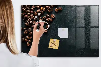 Beschreibbare Magnettafel für die Küche mit Motiv Kaffeebohnen