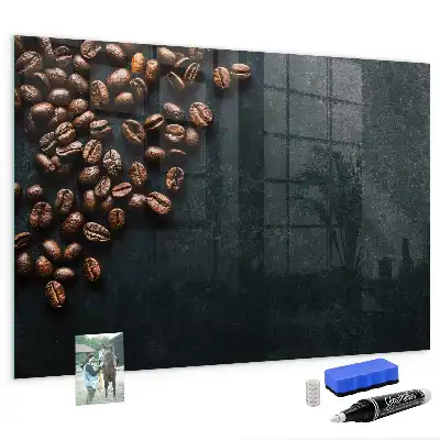 Beschreibbare Magnettafel für die Küche mit Motiv Kaffeebohnen