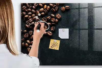 Beschreibbare Magnettafel für die Küche mit Motiv Kaffeebohnen
