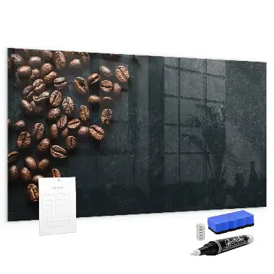 Beschreibbare Magnettafel für die Küche mit Motiv Kaffeebohnen