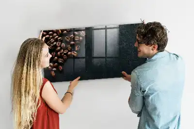 Beschreibbare Magnettafel für die Küche mit Motiv Kaffeebohnen