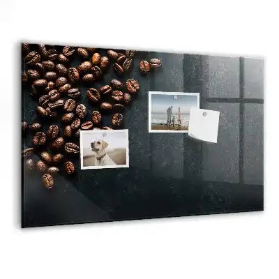 Beschreibbare Magnettafel für die Küche mit Motiv Kaffeebohnen