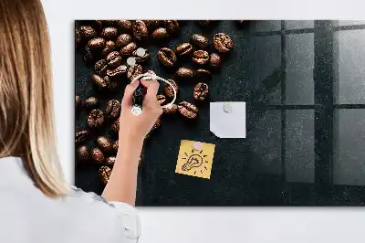 Beschreibbare Magnettafel für die Küche mit Motiv Kaffeebohnen