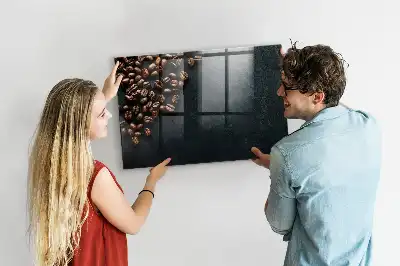 Beschreibbare Magnettafel für die Küche mit Motiv Kaffeebohnen