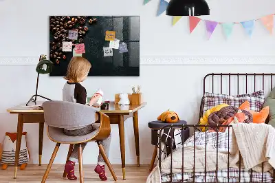 Beschreibbare Magnettafel für die Küche mit Motiv Kaffeebohnen