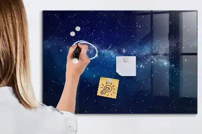 Beschreibbare Magnettafel für die Küche Motiv dunkler Himmel mit Sternen