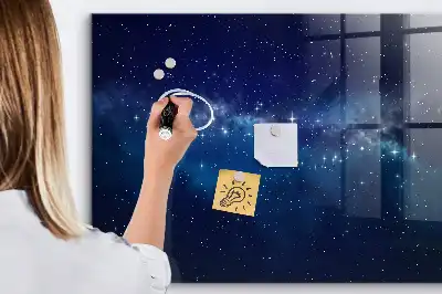 Beschreibbare Magnettafel für die Küche Motiv dunkler Himmel mit Sternen