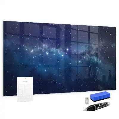 Beschreibbare Magnettafel für die Küche Motiv dunkler Himmel mit Sternen