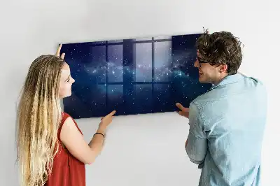 Beschreibbare Magnettafel für die Küche Motiv dunkler Himmel mit Sternen