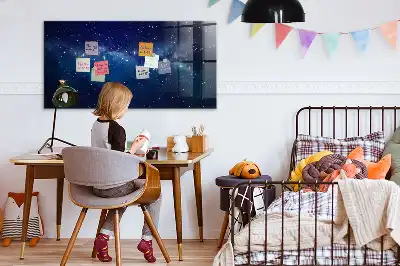 Beschreibbare Magnettafel für die Küche Motiv dunkler Himmel mit Sternen