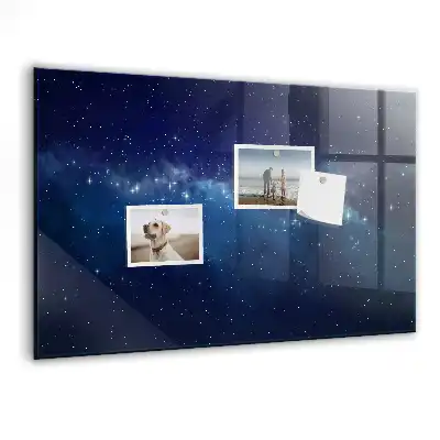 Beschreibbare Magnettafel für die Küche Motiv dunkler Himmel mit Sternen