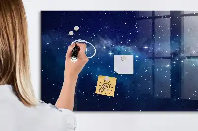Beschreibbare Magnettafel für die Küche Motiv dunkler Himmel mit Sternen