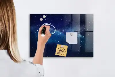Beschreibbare Magnettafel für die Küche Motiv dunkler Himmel mit Sternen
