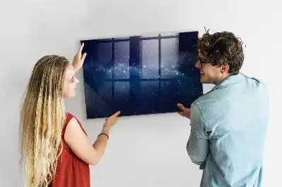 Beschreibbare Magnettafel für die Küche Motiv dunkler Himmel mit Sternen