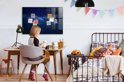 Beschreibbare Magnettafel für die Küche Motiv dunkler Himmel mit Sternen