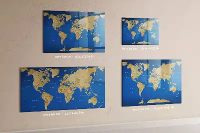 Magnettafel beschreibbar mit Weltmotiv