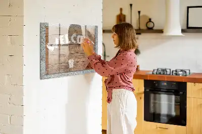 Beschreibbare Magnettafel für die Küche als Willkommensschild