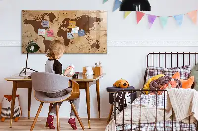 Magnettafel Vintage-Weltkarte beschreibbar