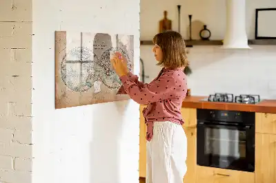 Magnetische Weltkarte beschreibbare Tafel für die Küche