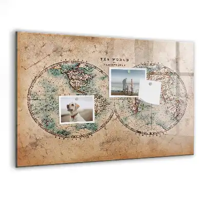 Magnetische Weltkarte beschreibbare Tafel für die Küche