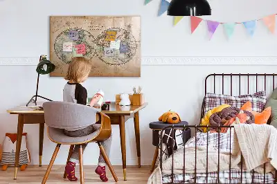 Magnetische Weltkarte beschreibbare Tafel für die Küche
