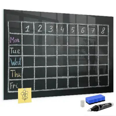 Stundenplan beschreibbare Magnettafel