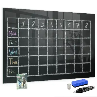 Stundenplan beschreibbare Magnettafel